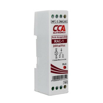 RAC24-1 - REL� ACOPLADOR 24VCA/VCC COM 1 CONTATO REVERSIVEL (9909) - CCA