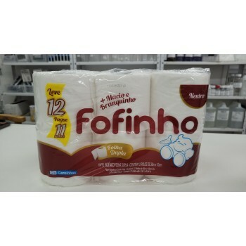 PAPEL HIGIENICO FOFINHO FOLHA DUPLA NEUTRO 30 M C/ 12 ROLOS