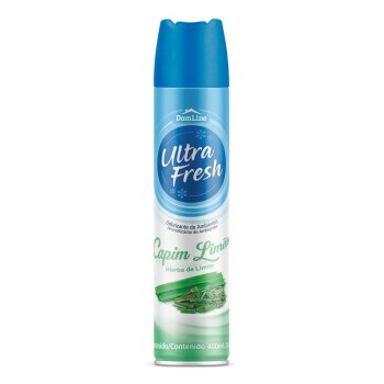 ODORIZADOR DE AR AEROSOL 400 ML CAPIM LIMAO ULTRA FRESH - DOM LINE