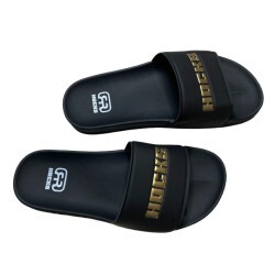 Chinelo Slide Hocks - Preto Dourado