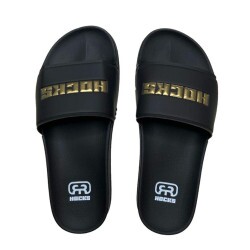 Chinelo Slide Hocks - Preto Dourado