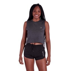 Blusa Fem Hurley HYTS030138 Cut Heat - Mescla Preto