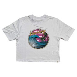 Camiseta Fem Hurley HYTS010731 Wave - Branco