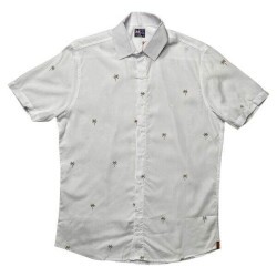 Camisa Boto HB 2410764 Viscose Estampada - Branco