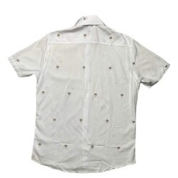 Camisa Boto HB 2410764 Viscose Estampada - Branco