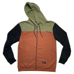 Moletom Aberto Hurley HYBL020233 Block - Marrom