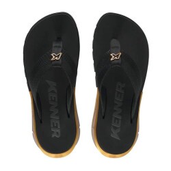 Chinelo Kenner Orak - Preto Dourado