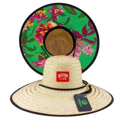 Chapu de Palha Aston Club Estampado Floral