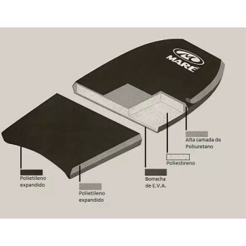 Bodyboard Mar PRO Semi Profissional - Cinza / Branco
