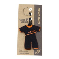 Chaveiro Roupa de Neoprene Mormaii - Preto Laranja