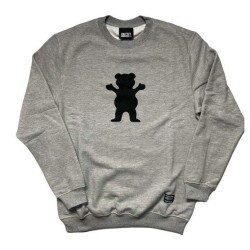 Moletom Careca Grizzly I22GRG01 Bear Crewneck - Cinza Mescla