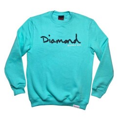 Moletom Careca Diamond 122DIG02 Script Crewneck - Diamond Blue