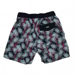 Shorts Praia Surfly SH9027 - Black Flowers