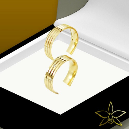 Par de Aliana Gold Comfort Triple 50 Shine 10k
