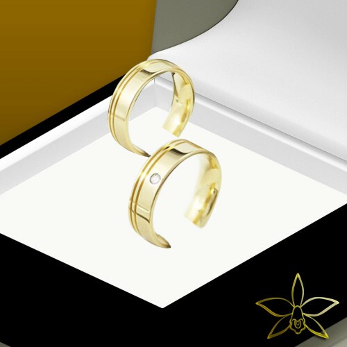 Par de Aliana Gold Comfort Plane 64 Shine 10k