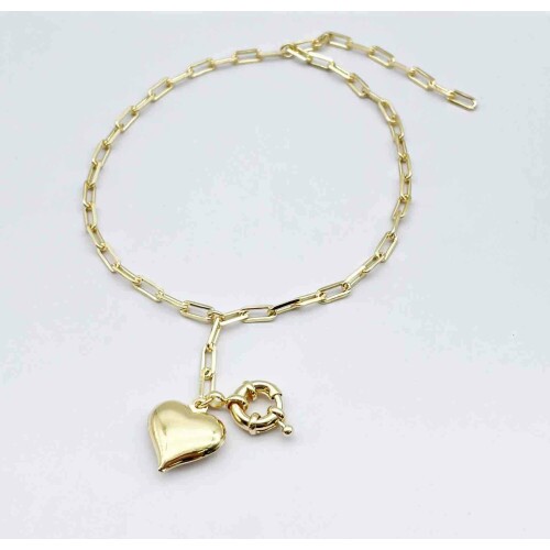 Pulseira Dourada Corao