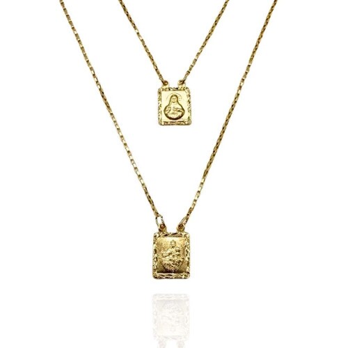 Escapulrio Dourado Sagrado Corao de Jesus e Nossa Senhora Aparecida
