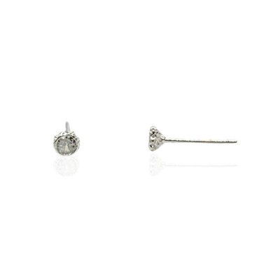 Brincos Prata Ponto de Luz 4 MM