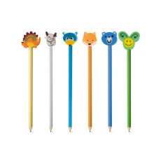 L�pis com boneco de borracha