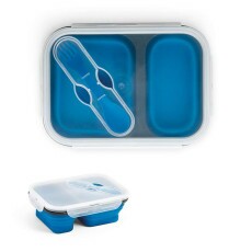 Marmita herm�tica retr�til em silicone e PP (480 e 760 mL)