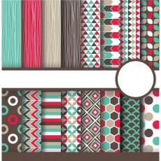 Papel Vermelho E Marrom Digitaal Scrapbook + Brinde