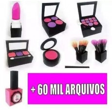 Arquivo De Corte Silhouette Make Maquiagem Beauty + Brindes