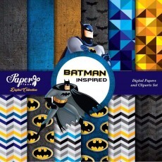 Kit Scrapbook Batman Papel Digital Elementos + Brinde