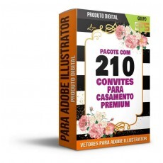 Vetores Para Illustrator Convite Casamento Premium Editavel