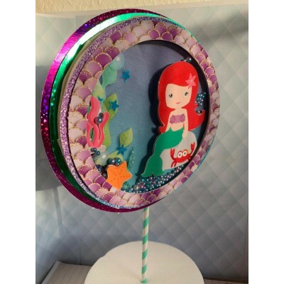 Arquivo De Corte Topo De Bolo Pequena Sereia