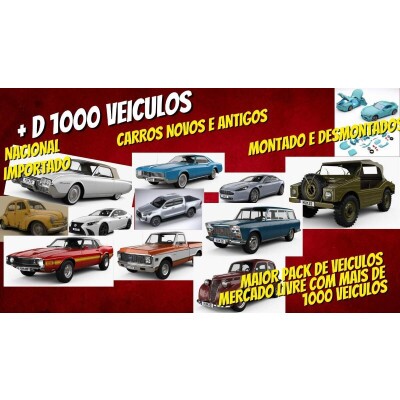 Maior Pack Arquivo Stl De Carros P/impress�o 3d Nacional
