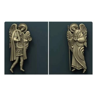 Arquivo Stl 3d Alto Relevo So Miguel Arcanjo E Gabriel #168