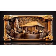 Arquivo De Relevo 3d Artcam Stl Cnc Router Madeira Ar0014