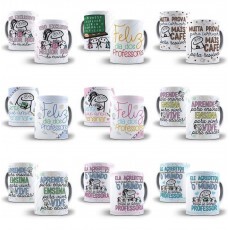 25 Arte Caneca Flork Professores Editvel Corel Draw + Png