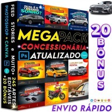 Pack Para Concession�ria 240 Artes Edit�veis Vendas De Carro