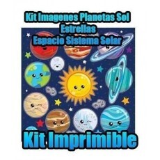Kit Imagenes Planetas Sol Estrellas Espacio Corrida Solar