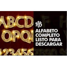 1 Diseo Ilustrator Alfabeto Vector Oro Golden Diseos