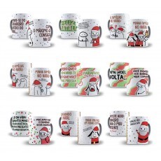 Pack Arte Caneca Bento Flork Natal 20 Arquivo Em Jpg