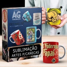 Kit Estampa Arte Dia Dos Pais Caneca Almofada Sublimao Vs3