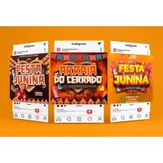 100 Artes Editveis Para Redes Sociais Festa Junina