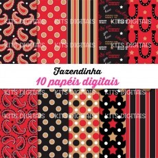 Kit Papel Digital Fazendinha Cocoa 106