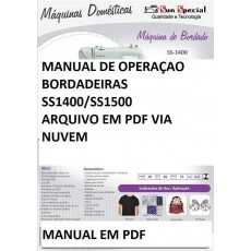 Manual Em Pdf, Da Bordadeira Ss1400/ss1500- Arquivo Em Pdf