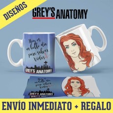 Kit Diseos Plantillas Tazas Greys Anatomy Sublimacin