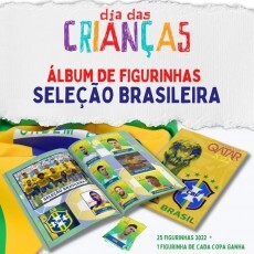 Arte lbum De Figurinhas Brasil Copa Qatar 2022