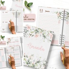 Arquivo Digital - Agenda Floral Rosa 2023 Com 1dpp E 2dpp