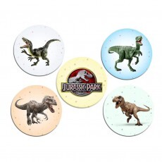 Cartela 40 Etiquetas Adesivas 3,5cm jurassic world park