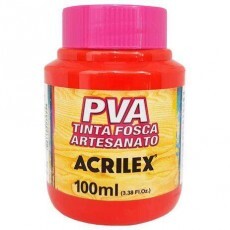 TINTA PARA PVA VERMELHO FOGO 100ML ACRILEX