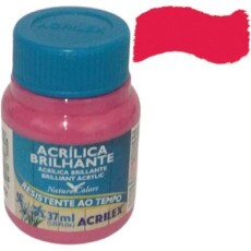 Tinta Acrlica Brilhante Rosa Escuro - Tinta acrilica para pintura artesanal - Acrilex - 37ml
