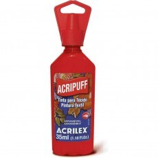 TINTA RELEVO ACRIPUFF VERMELHO FOGO 35ML ACRILEX