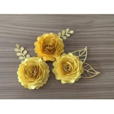 Flores para topo de bolo 3d (3 unidades)