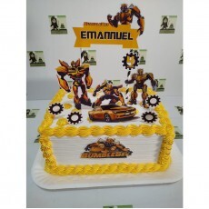Topper De Bolo Transformers Bumblebee - Com Nome E Idade